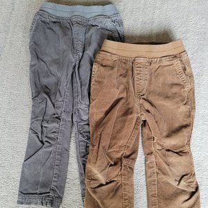 TWO (2) TEA corduroy pants size 4